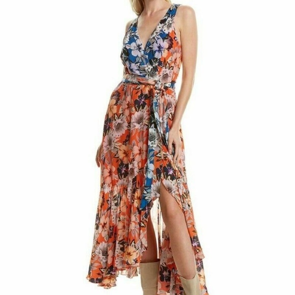 Johnny Was Dresses & Skirts - - Johnny Was Jade Priyanka Floral Silk Wrap Maxi Dress Size XL NWT~ $528